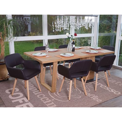 6x Chaise De Salle À Manger Hwc-A50 Ii, Fauteuil, Design Rétro Des Années 50   Similicuir, Marron