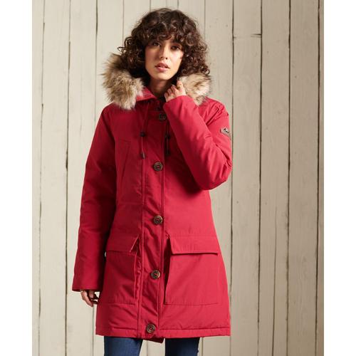 Manteau superdry femme rouge hot sale