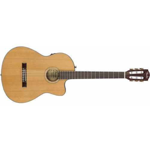Fender Cn-140sce Nylon Thinline - Touche Noyer - Naturelle (+ Étui)