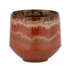 Paris Prix - Cache-Pot En Céramique "Aline" 21cm Rouge