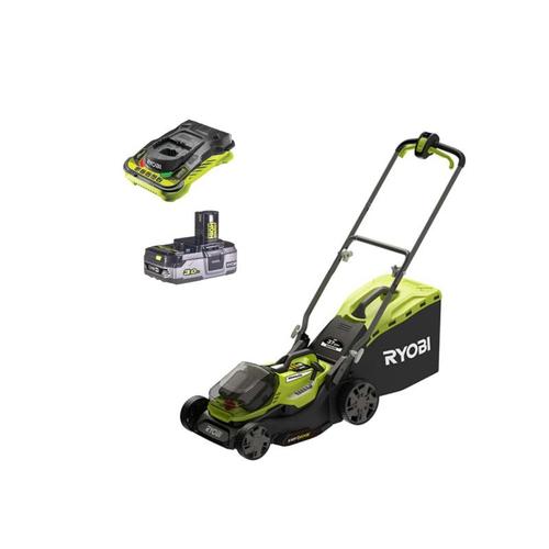 Pack RYOBI Tondeuse 18V Brushless RY18LMX37A-0 - 1 Batterie 3.0Ah High Energy - 1 Chargeur ultra rapide