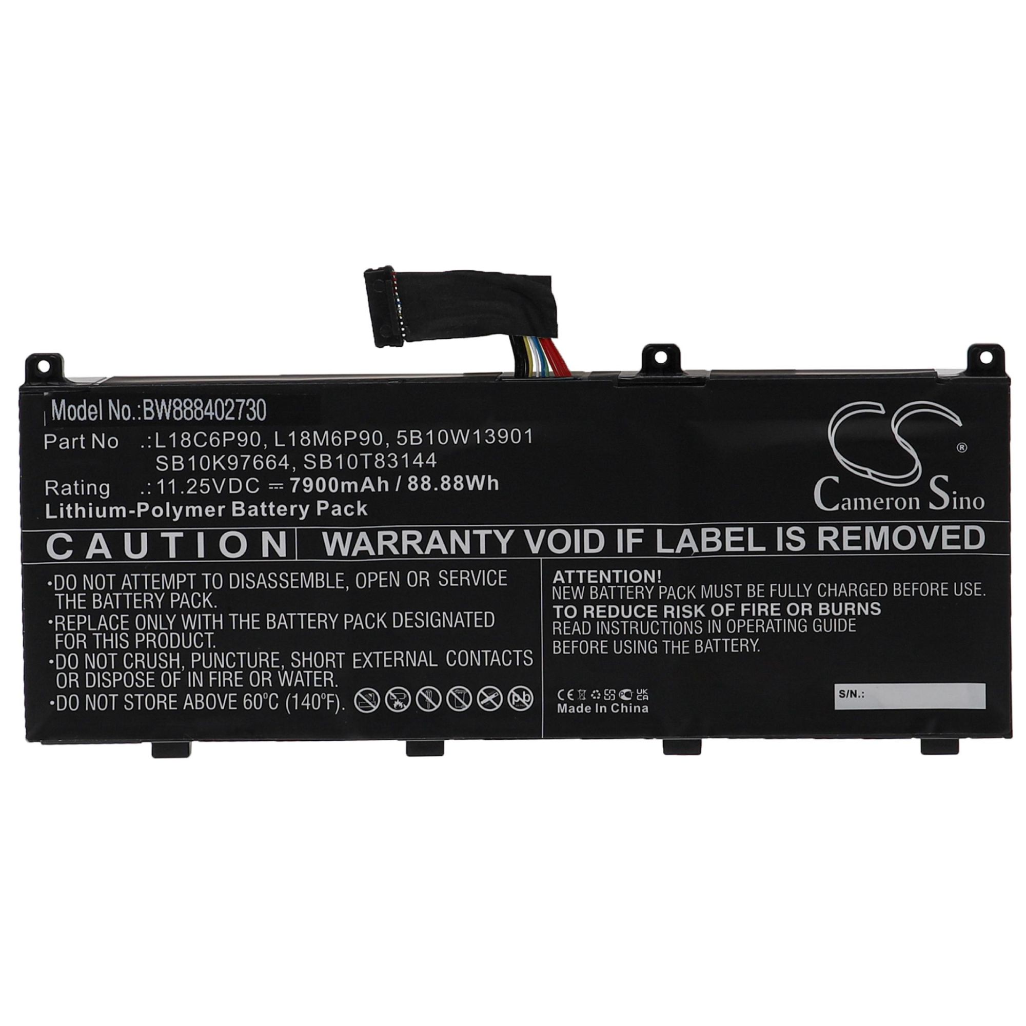 Vhbw Batterie Compatible Avec Lenovo Thinkpad P53 20qn, 20qn0001tw, 20qn0005gb, 20qn0005gm Ordinateur Portable (7900mah, 11,25v, Li-Polymère)