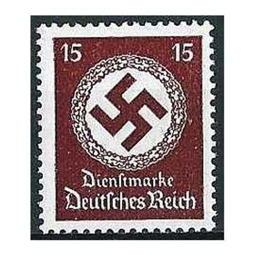 Allemagne, 3ème Reich 1942, Très Beau Timbre De Service Neuf** Luxe Du Parti Nazi, Yvert 134, Croix Gammée Et Couronne De Lauriers, Sans Filigrane.