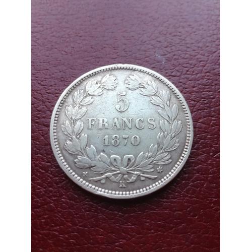 5 Francs Cérès 1870 K Sans Légende