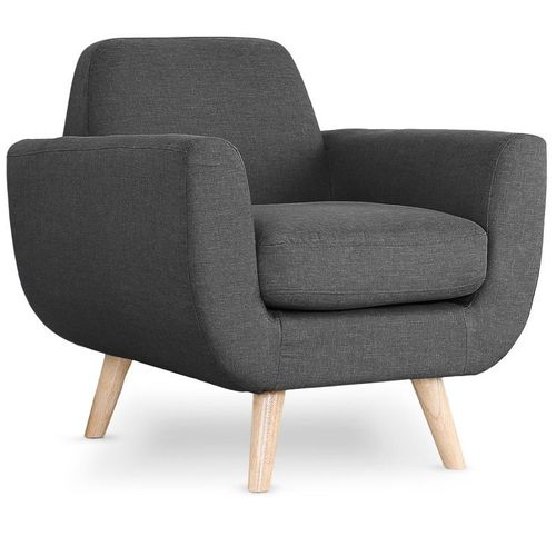 Fauteuil Design "Miramas" 81cm Gris Foncé