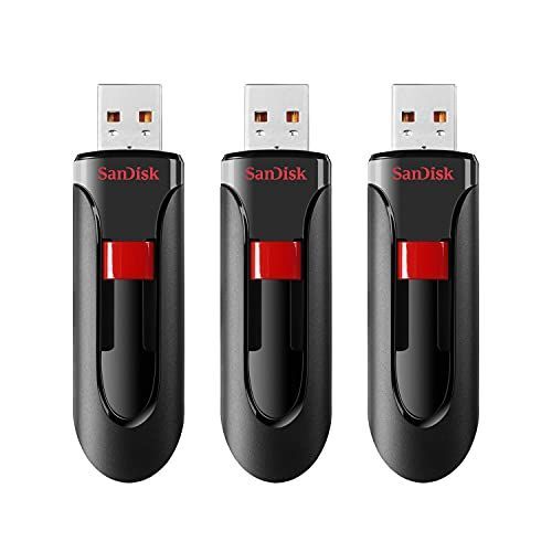 SanDisk Cruzer Glisser - Clé USB - chiffré - 32 Go - USB 2.0 (pack de 3)