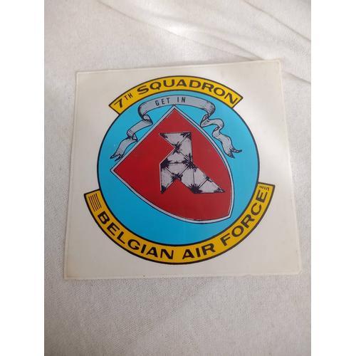 Auto Collant 7 Th Squadron Belgian Air Force