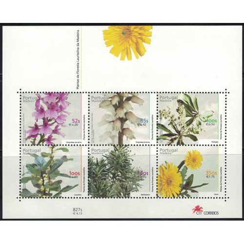 Portugal 2000 Bloc Feuillet Neuf Madère Plantes De La Forêt Laurisylve Y&t Pt Bf21