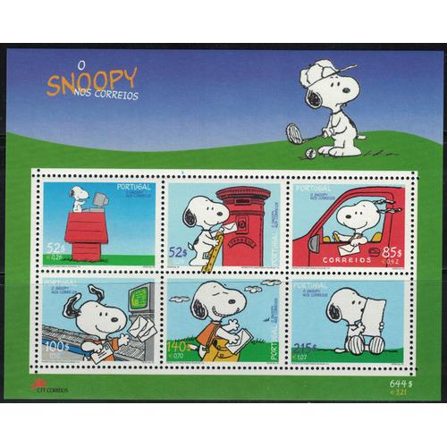 Portugal 2000 Bloc Feuillet Neuf Snoopy Nos Correios Snoopy À La Poste Y&t Pt Bf170