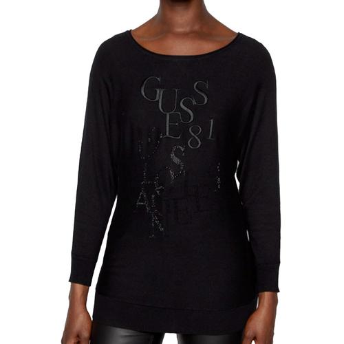 Pull Guess Star Logo Femme Noir