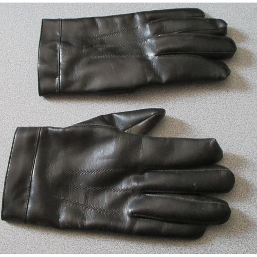 Paire De Gants Pour Homme - Matière Souple Noire 85%Vinyle/15%Coton Avec Fourrage Intérieur 100%Coton - Modèle Examiner 5 - Taille 8 1/2