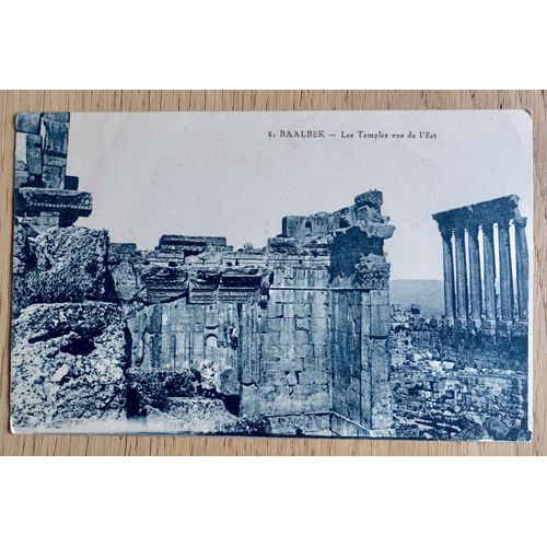 Carte Postale Ancienne Cpa. 1929. Baalbek, Les Temples Vus De L'est. Ancienne Héliopolis Des Romains.Liban. Classé Au Patrimoine Mondial De L'unesco