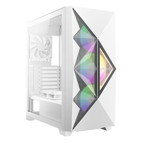 Antec Dark Fleet Series DF800 FLUX - MDT - ATX - panneau latéral fenêtré (verre trempé) - pas d'alimentation - blanc - USB/Audio - pour ASUS ROG-STRIX-RTX3080-10, ROG-STRIX-RTX3080-O10; Noctua...