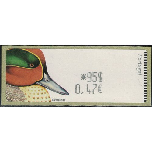Portugal 2000 Vignette Canard Marrequinho Anas Crecca Sarcelle D'hiver Y&t Pt D21