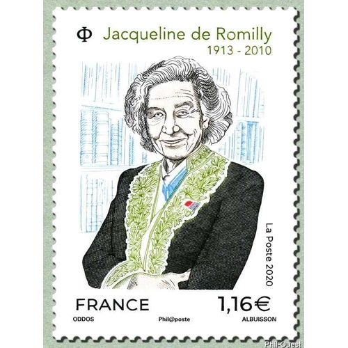 France 2020, Tres Beau Timbre Neuf** Luxe Yvert 5380, Hommage À Jacqueline De Romilly, Écrivaine, Academicienne. -
