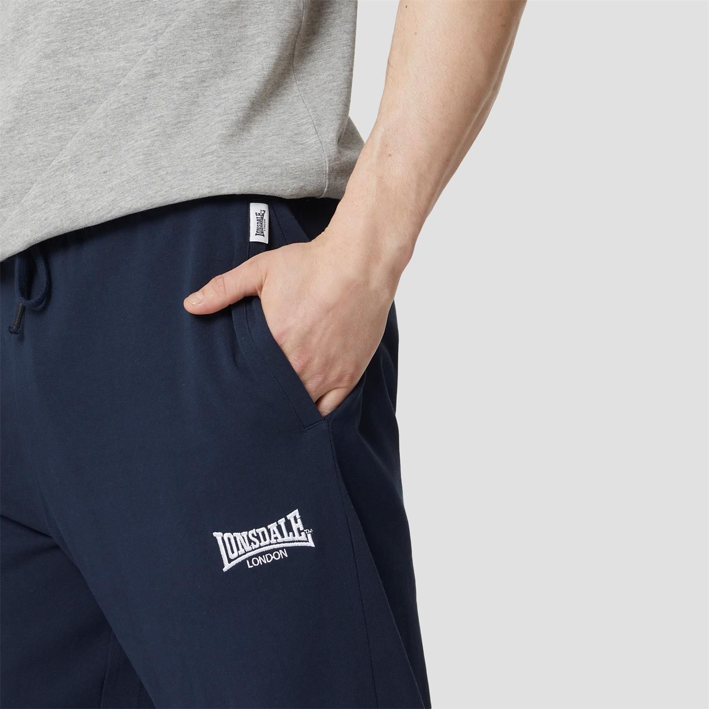 Lonsdale Hommes Léger Jersey Lounge Pants Pantalon De Jogging Poche Décontracté 