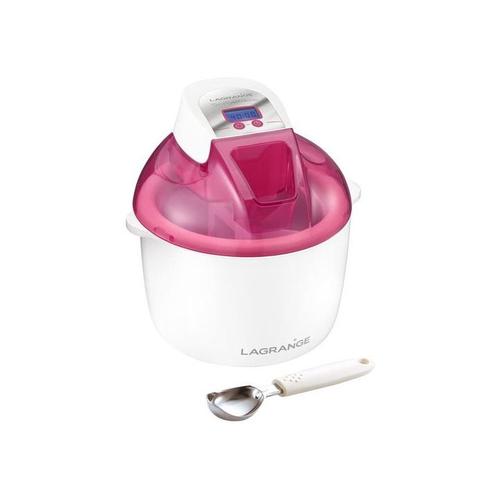 LAGRANGE Machine à glaces cuve 1.8L Sorbetière 12W + Cuillère Framboise