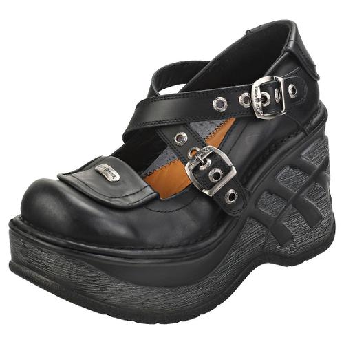 New Rock Neo Cuna Sport Hashtag Bottes Platesforme Noir