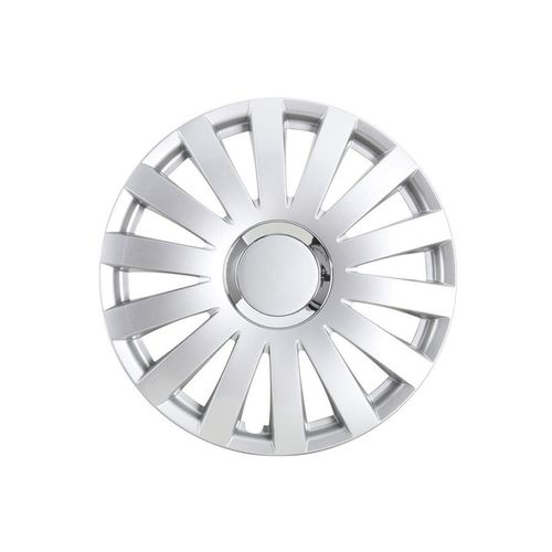 4 Enjoliveurs Gris Chromé Norauto Ring 14 Pouces