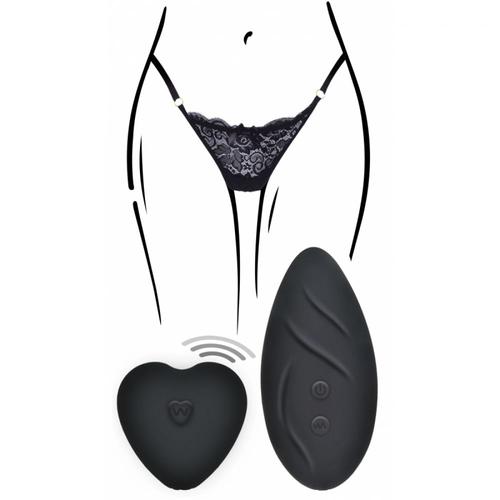 Stimulateur Clito Stimulateur De Clitoris T?L?Command? Panty Angel Noir Toy Joy