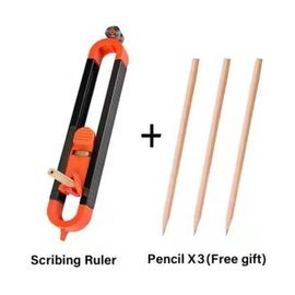 Jauge De Contour Avec Serrure, 3 Crayons, Outil De Traçage Précis
