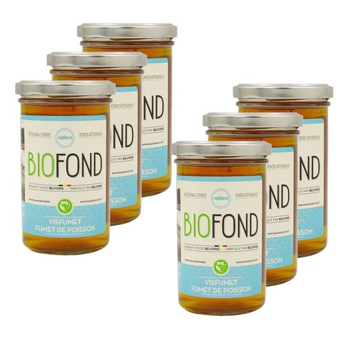 Lot 6x Fond De Sauce Fumet De Poisson Bio - Bocal 240ml