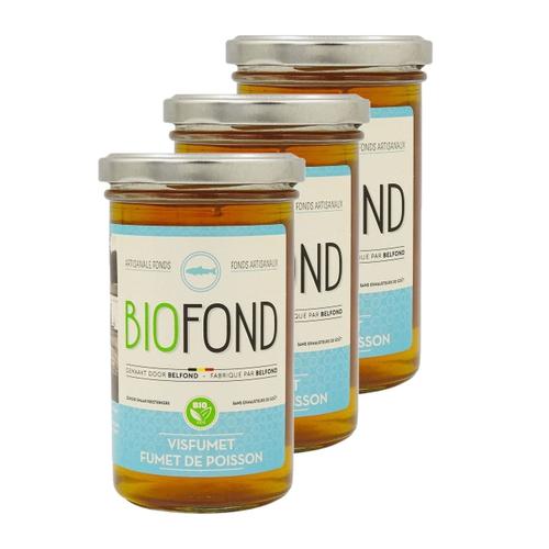 Lot 3x Fond De Sauce Fumet De Poisson Bio - Bocal 240ml