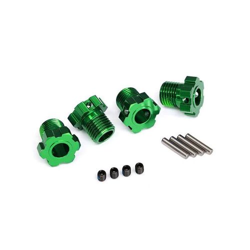 Hexagones De Roues Anodisés Verts 17mm (4) - Traxxas Trx8654g-Traxxas