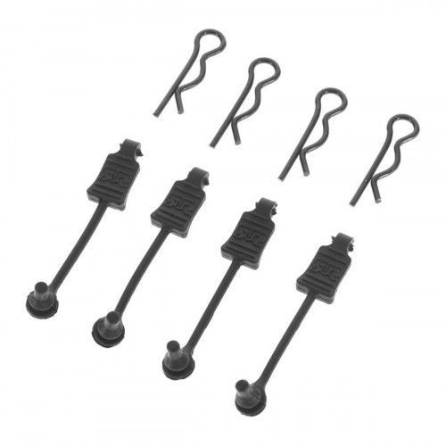 4 Clips De Carrosserie 1/8 Noirs Arrma Ar390178-Arrma