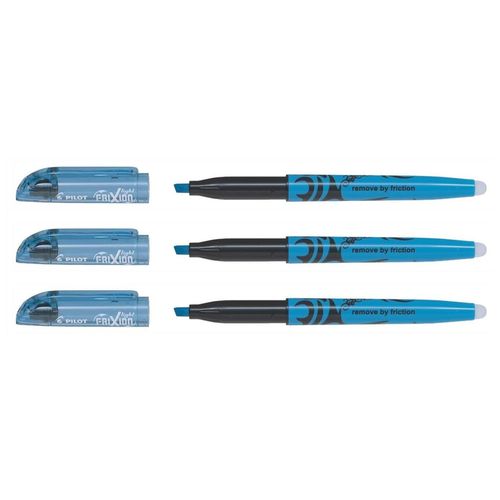 Pilot Lot De 3 Surligneurs Frixion Light Pointe Biseautée Bleu