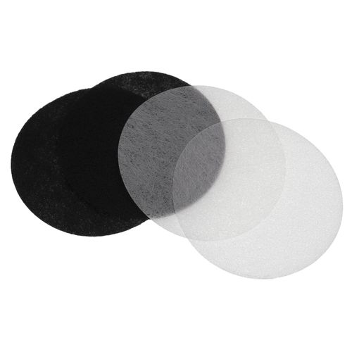 vhbw Filtres à charbon actif à graisses de rechange (Lot de 4 pièces) remplacement pour Moulinex AD-5 pour friteuse, noir / blanc