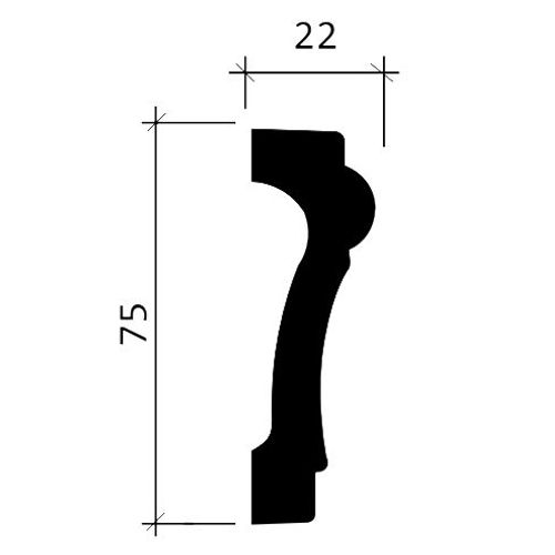 Cimaise 151383F Profhome Moulure décorative flexible style Néo-Classicisme blanc 2 m