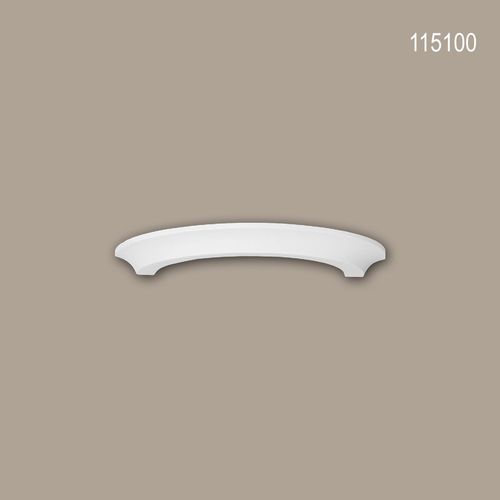 Anneau de demi-colonne Profhome 115100 Colonne Élement décorative style dorique blanc