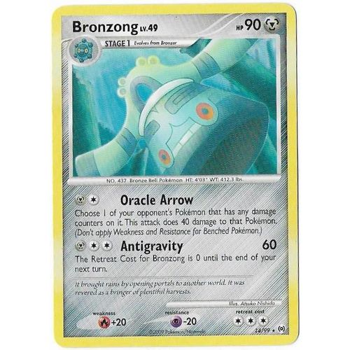 Bronzong 90 Hp 14/99 - Rare Carte Pokemon Anglaise "Platinum - Arceus" (2009)