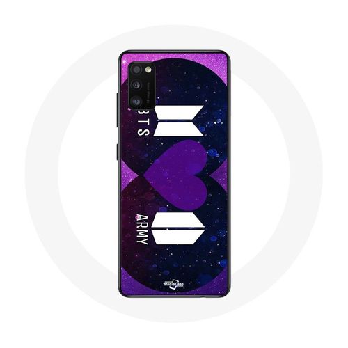 Coque Pour Samsung Galaxy A41 Bangtan Sonyeondan Logo Bts Et Logo Army I Purple You