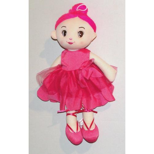 Peluche Poupée Fille Ballerine Toi Toys - Doudou Fillette Rose 36 Cm