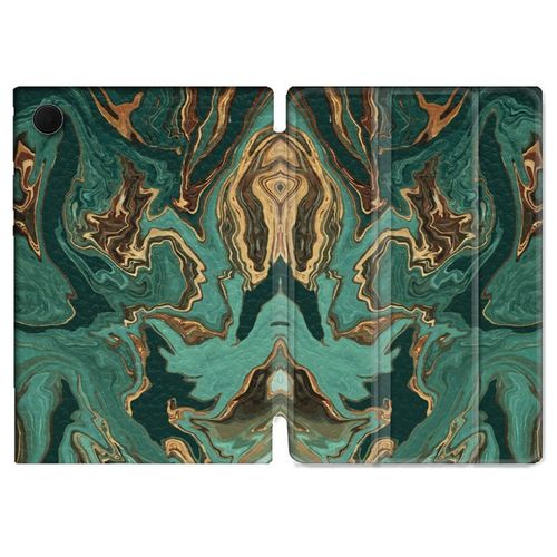 Housse Smart Cover Pour Samsung Galaxy Tab A8 (2022) 10.5 Texture Marbre Vert