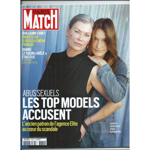 Paris Match 14/10/2021 Carré Otis & Carla Bruni, Nicolas Bedos, Les Souchon & Les Copines D'abord, Francis Huster, Goldorak, Santana, Les Beatles, Guillaume Canet, Virginie Efira, Laetitia Casta