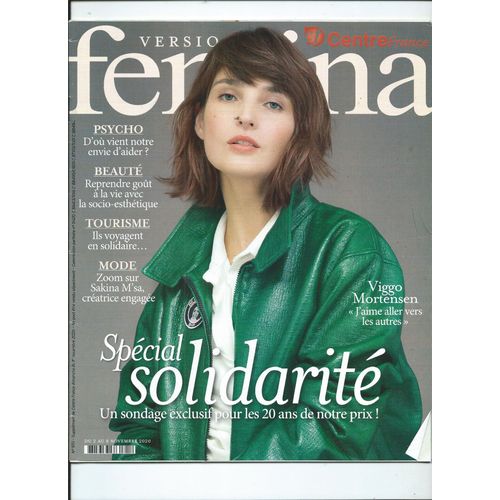 Version Fémina Centre France 02/11/2020 Viggo Mortensen, Olivia Ruiz, La Grande Sophie, Philippe Delerm, Laurent Delahousse, Camille Chamoux, Melody Gardot