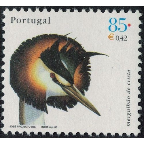 Portugal 2000 Neuf Oiseau Grèbe Huppé Mergulhão De Crista Y&t Pt 2401 Su