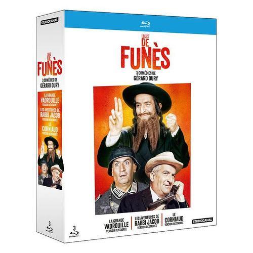 Louis De Funès, 3 Comédies De Gérard Oury : La Grande Vadrouille + Les Aventures De Rabbi Jacob + Le Corniaud - Pack - Blu-Ray