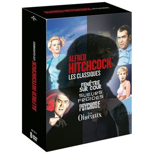 Alfred Hitchcock, Les Classiques : Fenêtre Sur Cour + Sueurs Froides + Psychose + Les Oiseaux - Pack