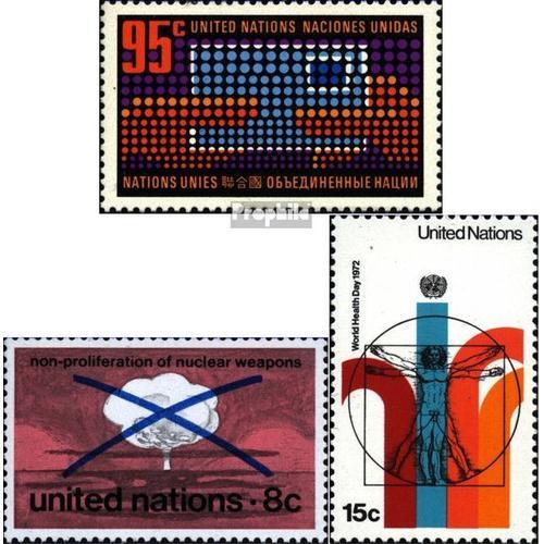 Nations Unies - Nouveau York 242,243,244 (Complète.Edition.) Neuf Avec Gomme Originale 1972 Lettres, Kernwaffen, Santé