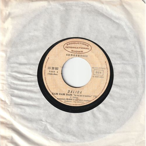 Rare 45t Sp Dalida Ram Dam Dam / Ils Sont Change Ma Chanson Is 20502 Sonopresse