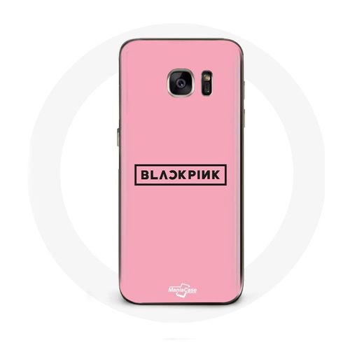 Coque Pour Samsung Galaxy S6 Blackpink Groupe De K-Pop Logo Fond Rose