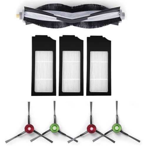 Accessoires de rechange compatibles avec Ecovacs Deebot X1 Turbo / OMNI 1 brosse principale I 4 brosses latérales / 3 filtres hepa