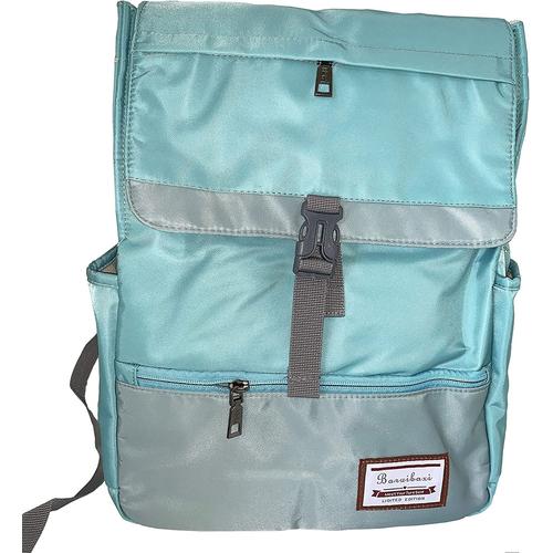 Sac à dos Ecole Cartable Primaire Enfant Adolescent Collège Lycée Léger avec 8 poches dont 2 frontales, idéal Ecole Sport Sorties Randonnée - Bleu clair