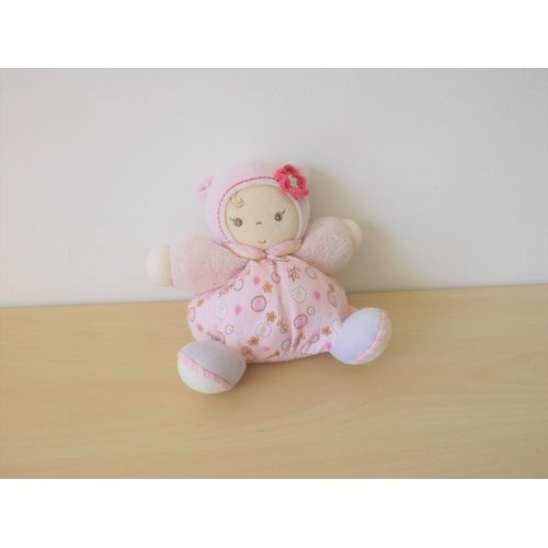 Doudou Fille Rose Fleurs Violette Kaloo