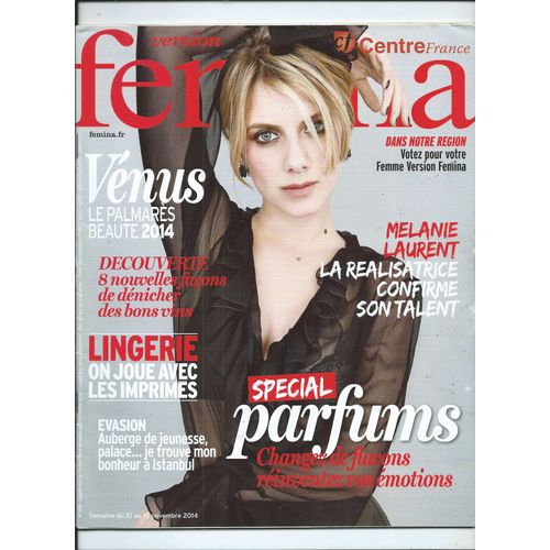 Version Fémina Centre France 10/11/2014 Mélanie Laurent, Mur De Berlin Dany Cohn-Bendit Raconte, Charlotte Le Bon, Anne-Sophie Lapix, Charles Pasi, Lingerie