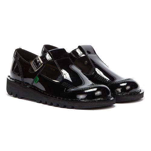 Kickers Kick Aztec Patent Chaussures Noires Pour Femmes